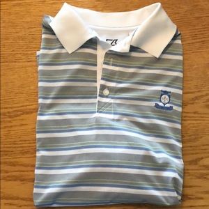 Cutter & Buck size large striped golf shirt EUC